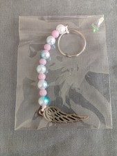 Handgemachter Schlüsselanhänger Mit Perlen Und Engel Flügel