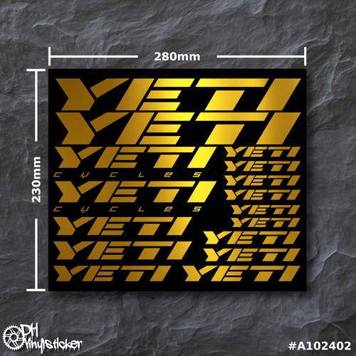 Yeti stickersatz gold - stickersatz,