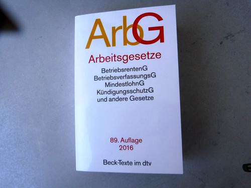 Arbeitsgesetze arbg 89 - arbg,