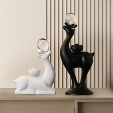 2 Stück Hirsch Skulptur