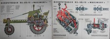 Traktor RS 08  1955 Plakat Tafel beide Seiten  Name Maulwurf  53x38 cm + Katalog