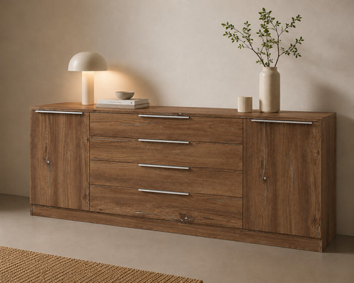 Sideboard 200 weiß - 200, cm