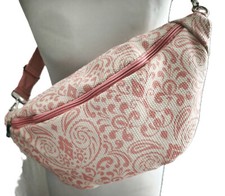 Bauchtasche Crossbag Bodybag Stoff Größe XL ORANGE Gemustert Riemen verstellbar