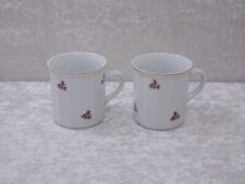 KFGBFL - 2 x Bohemia Design Porzellan Kaffeebecher Rosen - Vintage - 9 cm