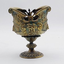 Antike mythische Bronzeurne Bronze Gefäß Widderkopf Mann