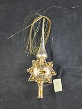 Christbaumspitze Glas Christbaumschmuck alt Weihnachten Deko Vintage Retro