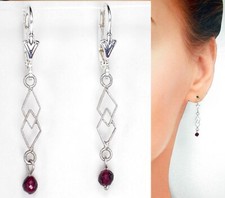 Granat Ohrringe Art Deco