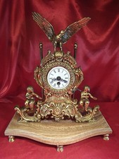 Antike Tischuhr Bronze Marmor