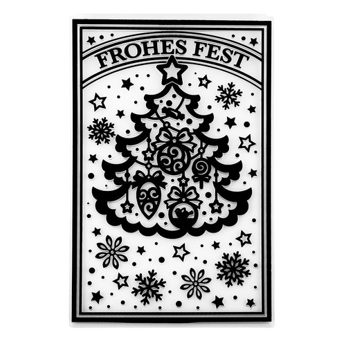 Prägeschablone frohes fest - frohes, &
