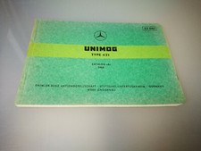 Mercedes Benz Unimog 421 Ersatzteilkatalog 1966 Bildkatalog