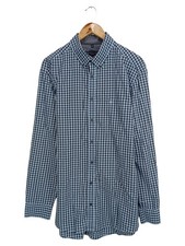 Casa Moda Herren Business Hemd Kariert Blau XL Baumwolle Langarm
