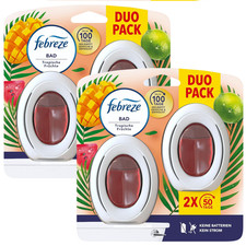 2 x  Doppelpack Febreze Bad Lufterfrischer Duft Tropische Früchte 4 x 7,5ml