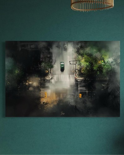 Auto leinwand bild farbig - bild,