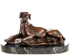 Bronzefigur Hund Jagdhund