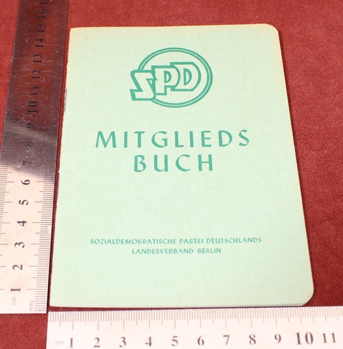 Spd mitgliedsbuch blanko - spd,