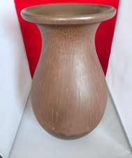 Stoneware Pottery College Vase – Handgefertigt, ca. 40 cm, Braun