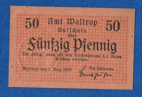 117 notgeld amt waltrop 50 - notgeld,