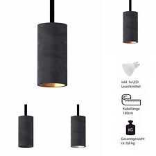 Beton Design Hängeleuchte "Nara13" schwarz GU10 Minimalistisch Beleuchtung Lampe
