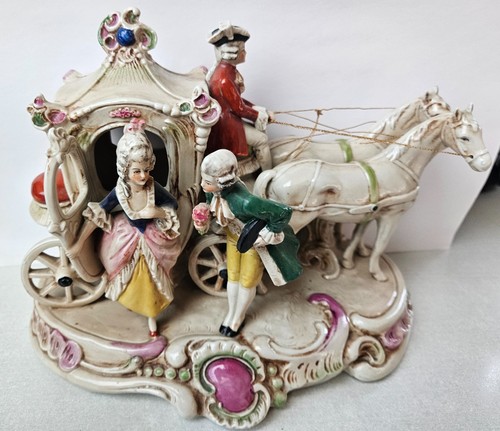 Porzellanfigur kutsche - porzellanfigur,