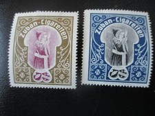 (14799) 2 x Reklamemarke -