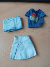 "Barbie" Kleidung-Rock und T´Shirt für Skipper-Puppe Vintage 70er Jahre
