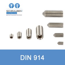 Gewindestifte Madenschrauben DIN 914 Edelstahl A2 M2 M2,5 M3 M4 M5 M6 M8 M10 M12