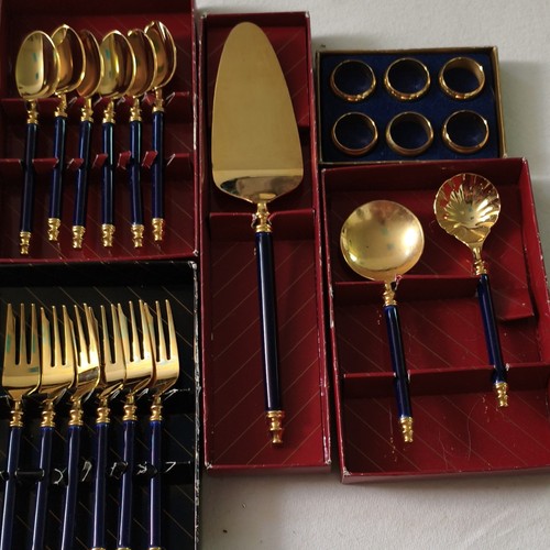 Vergoldetes besteck set - vergoldetes, besteck-set