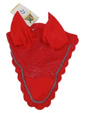 KAVALKADE Fliegenmaske Fliegenhaube Pferd Rot Strukturmuster