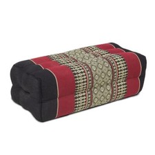 Kopfkissen Nackenkissen Thaikissen Kissen ca 35 x 19 x 13 cm Schwarz Rot KB5