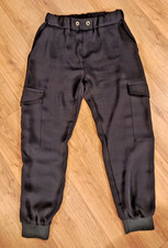 👖 "RICH & ROYAL" Damen-CARGOHOSE Gr. M schwarz, Gummizug+Bündchen - PRT 2020er