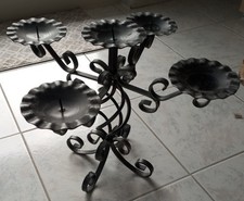 Kerzenleuchter Kerzenständer für 5 Kerzen Schmiede-Eisen Unikat H35xB43cm