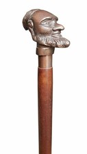 Antiker Gehstock Kupferkopf