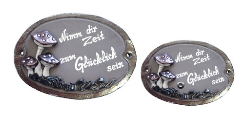 Fliegenpilz-Keramikschild-Name