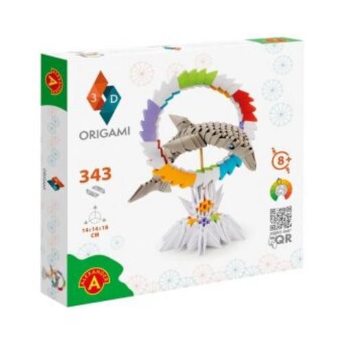 Origami dolphin - 3d, /