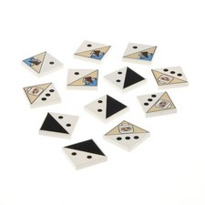 12x Lego Fliese 2x2 weiß