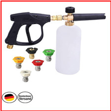 Einstellbare Hochdruckreiniger Schaumkanone | 5 Sprühdüsen | 1L Flasche