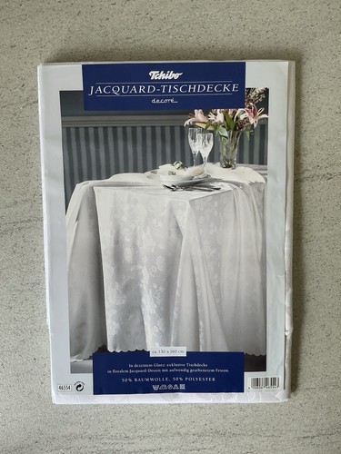 Jacquard tischdecke weiß - jacquard,