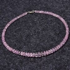 Morganit Halskette, 925er Silber, Edelsteinhalskette (K669), Edelsteinschmuck