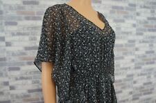 ELIOT ELEGANTES DAMEN REINE SEIDE KLEID FLÜGELÄRMEL UNTERKLEID 36