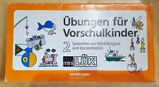 mini Lük Heft, Übungen für Vorschulkinder 2, Merkfähigkeit und Konzentration