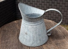 Deko Zink Krug groß Nostalgie Antikstil Dekokanne Gartendeko Vintage Landhaus