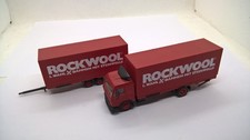 Herpa Mercedes NG Wechselbrücken-Hängerzug rot ROCKWOOL Dämmen Steinwolle (49)