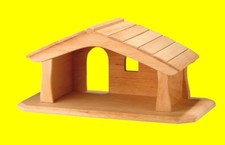 OSTHEIMER 65600 Krippe Stall MINI Holz Bauernhof Schafstall 36 x 19 x 16,5cm NEU