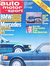 Auto Motor und Sport - 12/1987 - Audi 80 gegen VW Golf - Rallye Monte Carlo