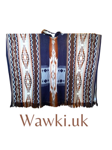Alpaka poncho geometrisches - alpaka,