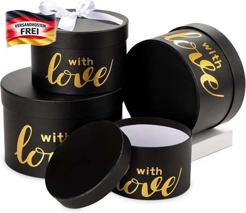 Runde geschenkboxen set - set, 4