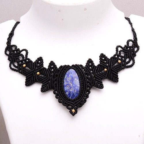 Lapis lazuli statement choker - lapis,