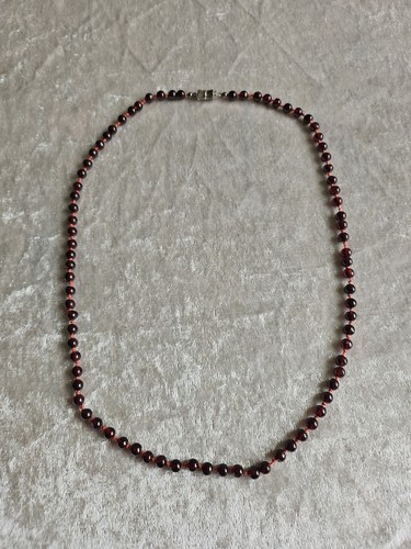 Granat perlenkette silber - perlenkette,