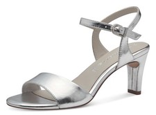 Tamaris Sandale 28008 941 Silber Riemchen Peeptoe Absatz Elegant Pumps Schnalle