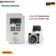 【DE】2.2KW 220V Air Cooled Spindle CNC Spindel Luftgekühlte ER20+2.2KW Inverter